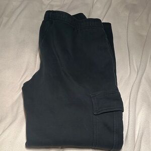 Tuff Athletics Black Cargo Jogger Sweatpants